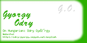 gyorgy odry business card